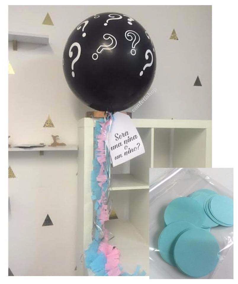 Globos Negros para Revelación de Sexo del Bebé -Gender Reveal Balloon