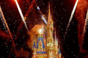 Fuegos Artificiales en el Castillo de Disney