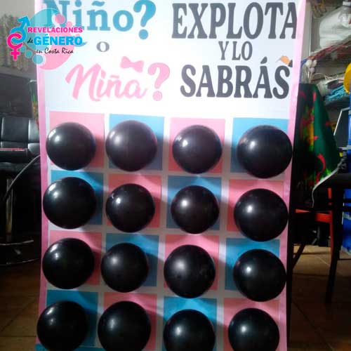 Tablero con Globos para Revelación de Sexo