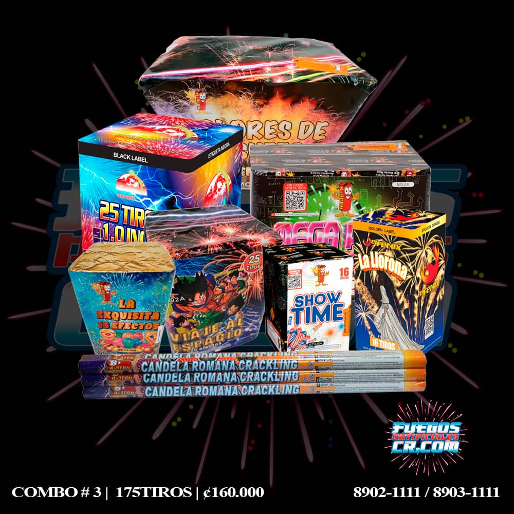 Combos de Pólvora en Costa Rica, Combo #3, Venta de Pólvora en Costa Rica, Fuegos Artificiales CR