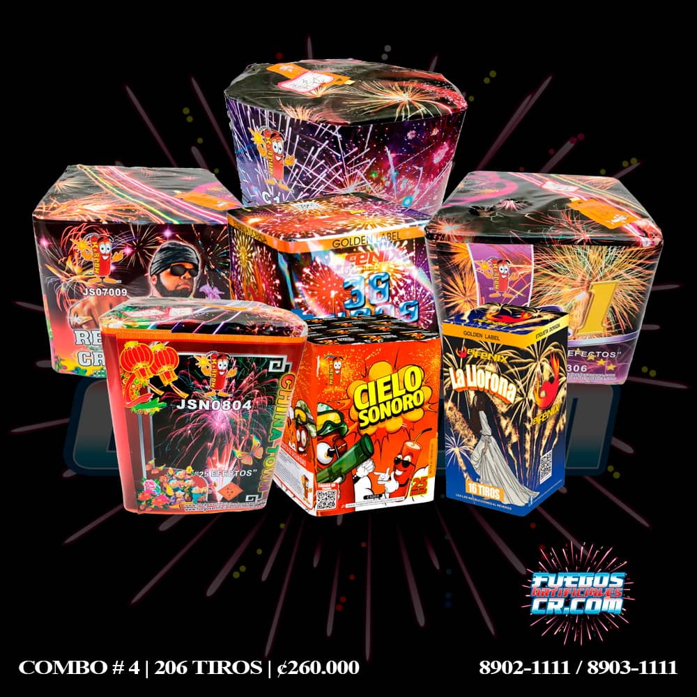 Combos de Pólvora en Costa Rica, Combo #4, Venta de Pólvora en Costa Rica, Fuegos Artificiales CR