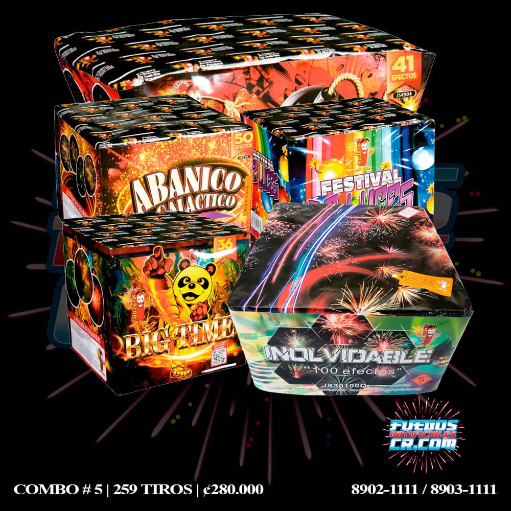 Combos de Pólvora en Costa Rica, Combo #5, Venta de Pólvora en Costa Rica, Fuegos Artificiales CR