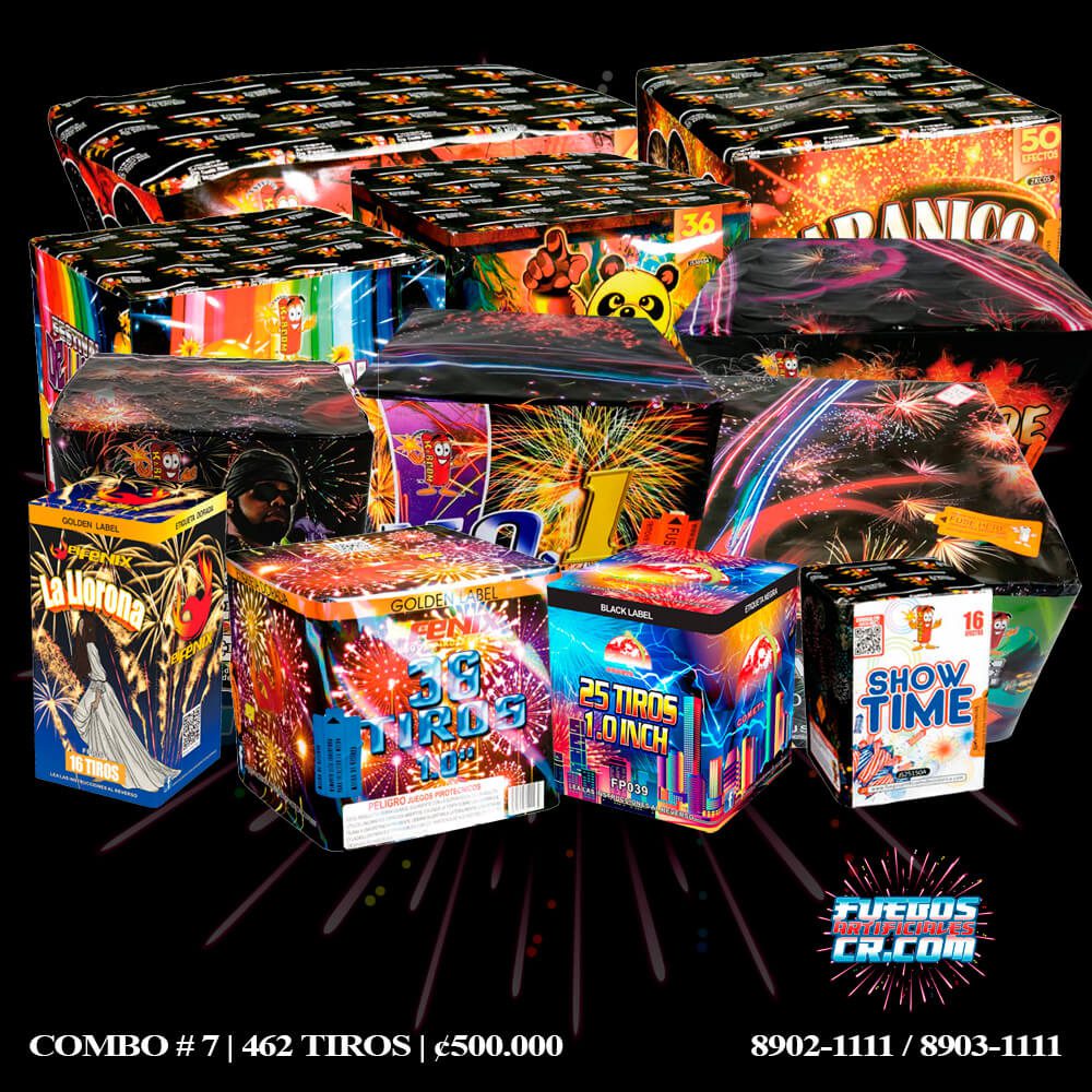Combos de Pólvora en Costa Rica, Combo #7, Venta de Pólvora en Costa Rica, Fuegos Artificiales CR