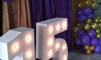 Alquiler De Letras Gigantes Luminosas Para 15 Años En Costa Rica