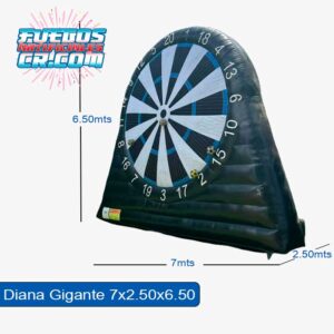 Alquiler de inflables en Costa Rica, Inflable Juego Diana Gigante, Medidas 7x2.50x6.50, Fuegos Artificiales Cross, Entretenimiento