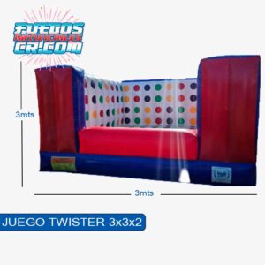 Alquiler de inflables en Costa Rica, Inflable Juego Twister, Medidas 3x3x2, Fuegos Artificiales Cross, Entretenimiento
