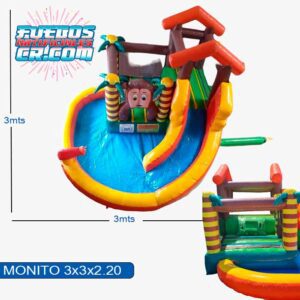 Alquiler de inflables en Costa Rica, Inflable Monito, Medidas 3x3x2.20, Fuegos Artificiales Cross, Entretenimiento
