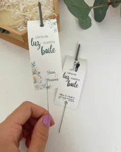 Bengalas Largas para Bodas o 15 años, Etiquetas Personalizables
