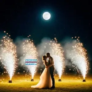 Servicio de máquinas sparkular en Costa Rica, simulador de pólvora fría, Fuegos Artificiales Cross